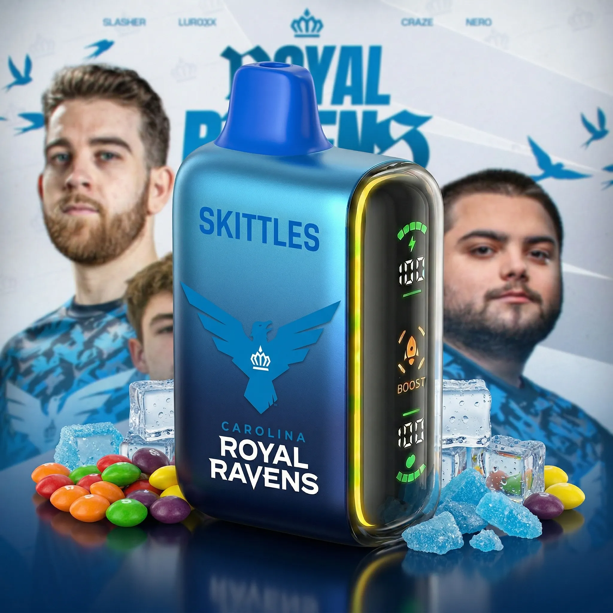 Carolina Royal Ravens team - 🔥InkSkin Pulse 15000 Puffs new - 10+ Flavour Choices 🍇🍉🍋