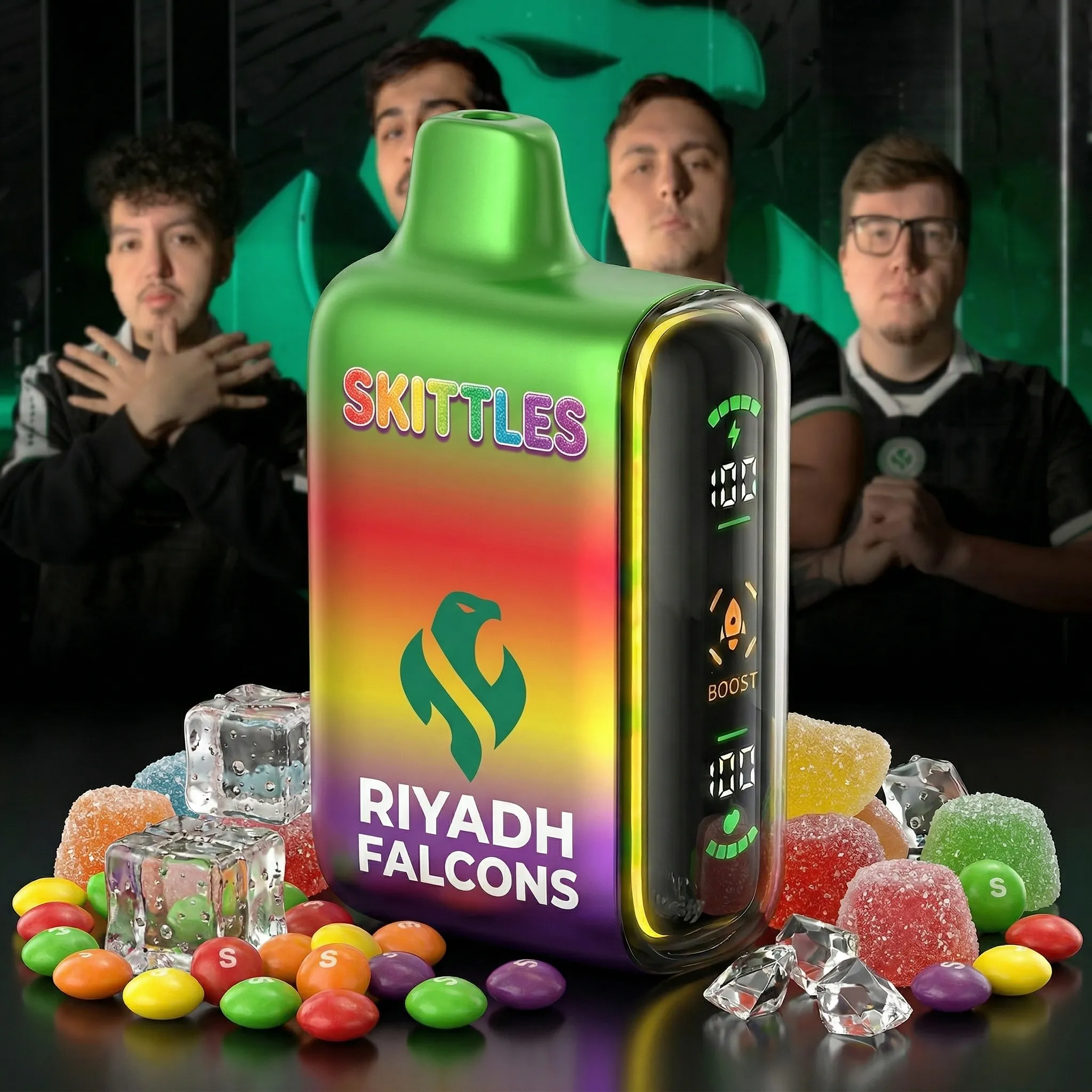 Riyadh Falcons team - 🔥InkSkin Pulse 15000 Puffs new - 10+ Flavour Choices 🍇🍉🍋