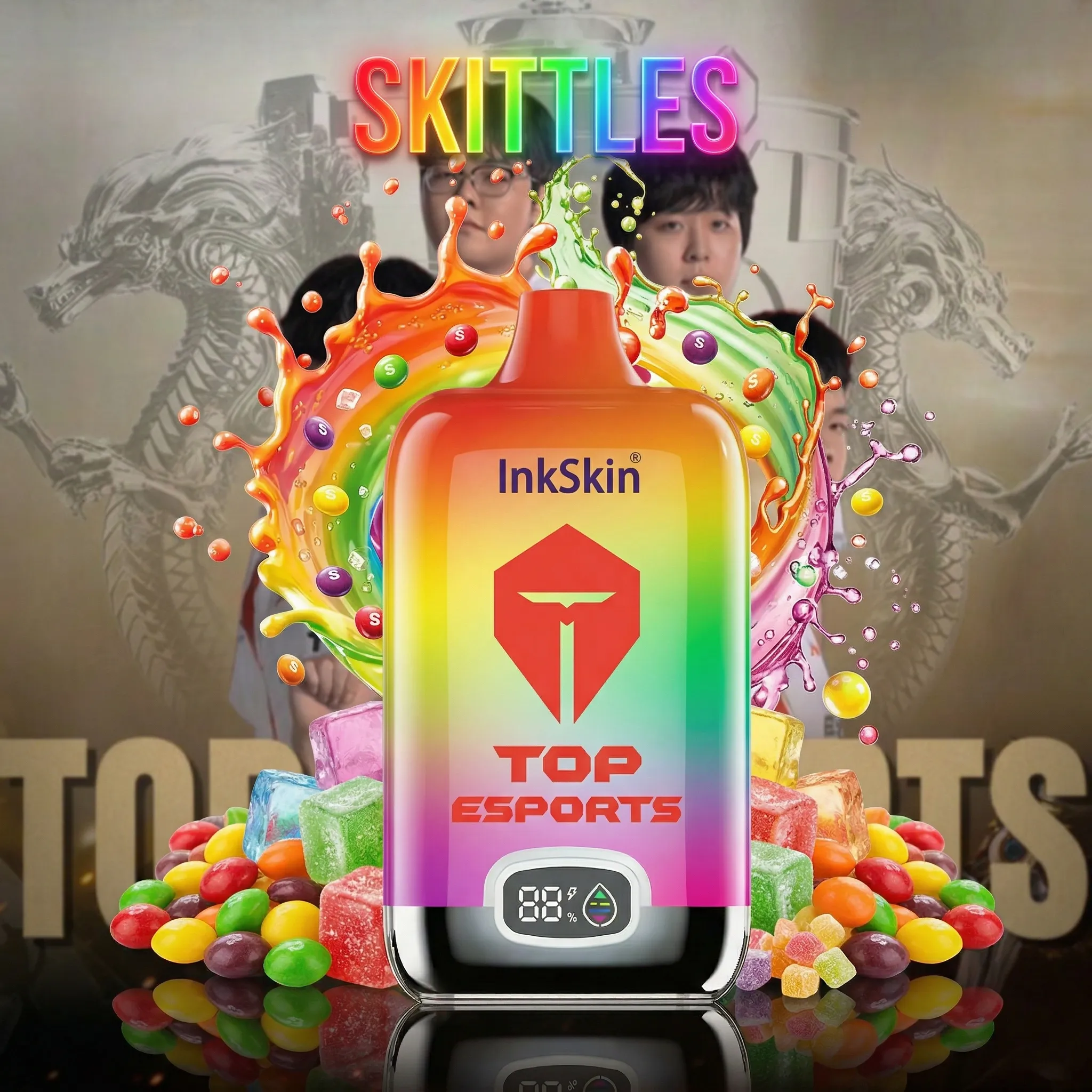 TES team - ⭐InkSkin Digital Box 12000 Puffs - 10+ Flavour Choices 🍇🍉🍋