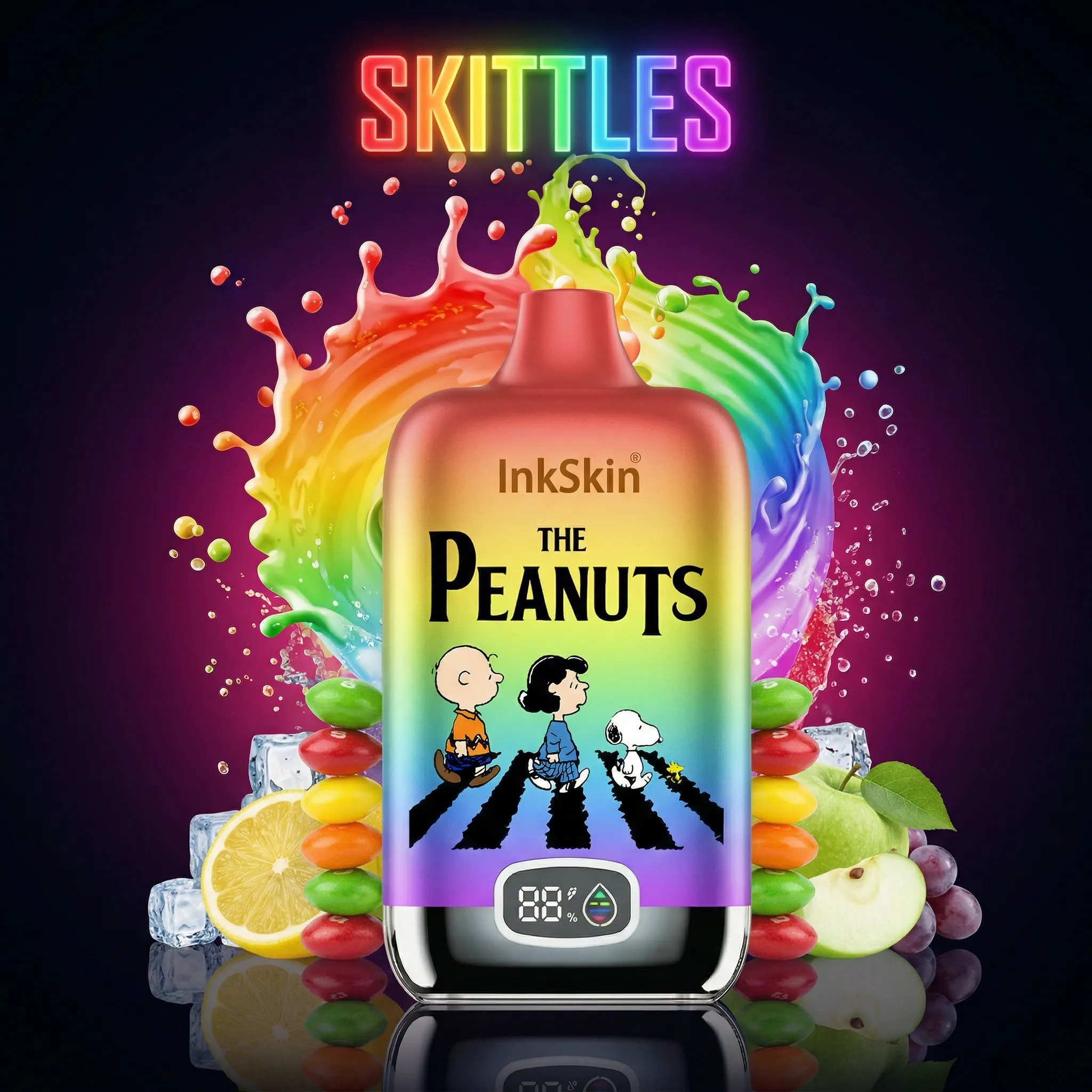 Snoopy - ⭐InkSkin Digital Box 12000 Puffs - 10+ Flavour Choices 🍇🍉🍋