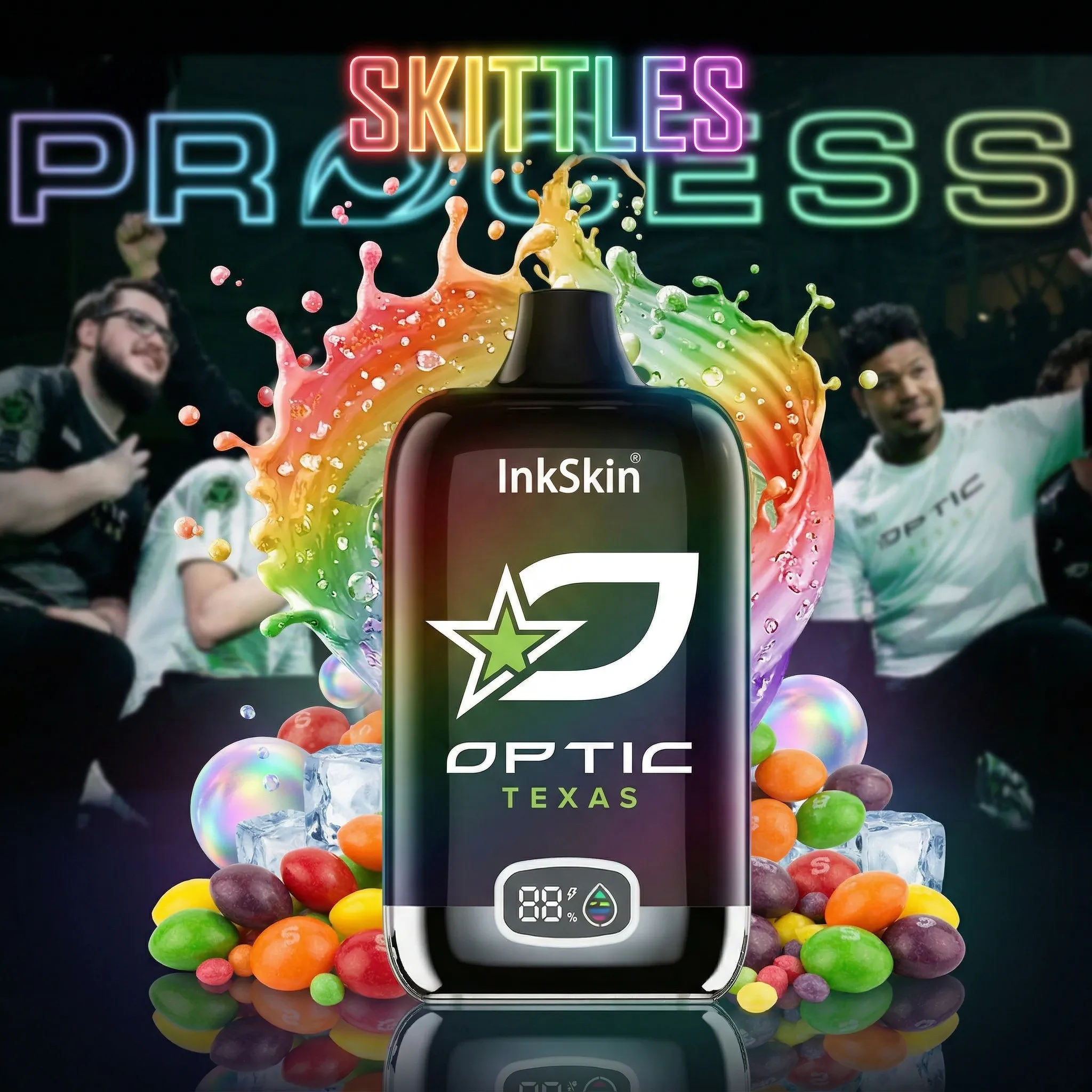 OpTic Texas team - ⭐InkSkin Digital Box 12000 Puffs - 10+ Flavour Choices 🍇🍉🍋