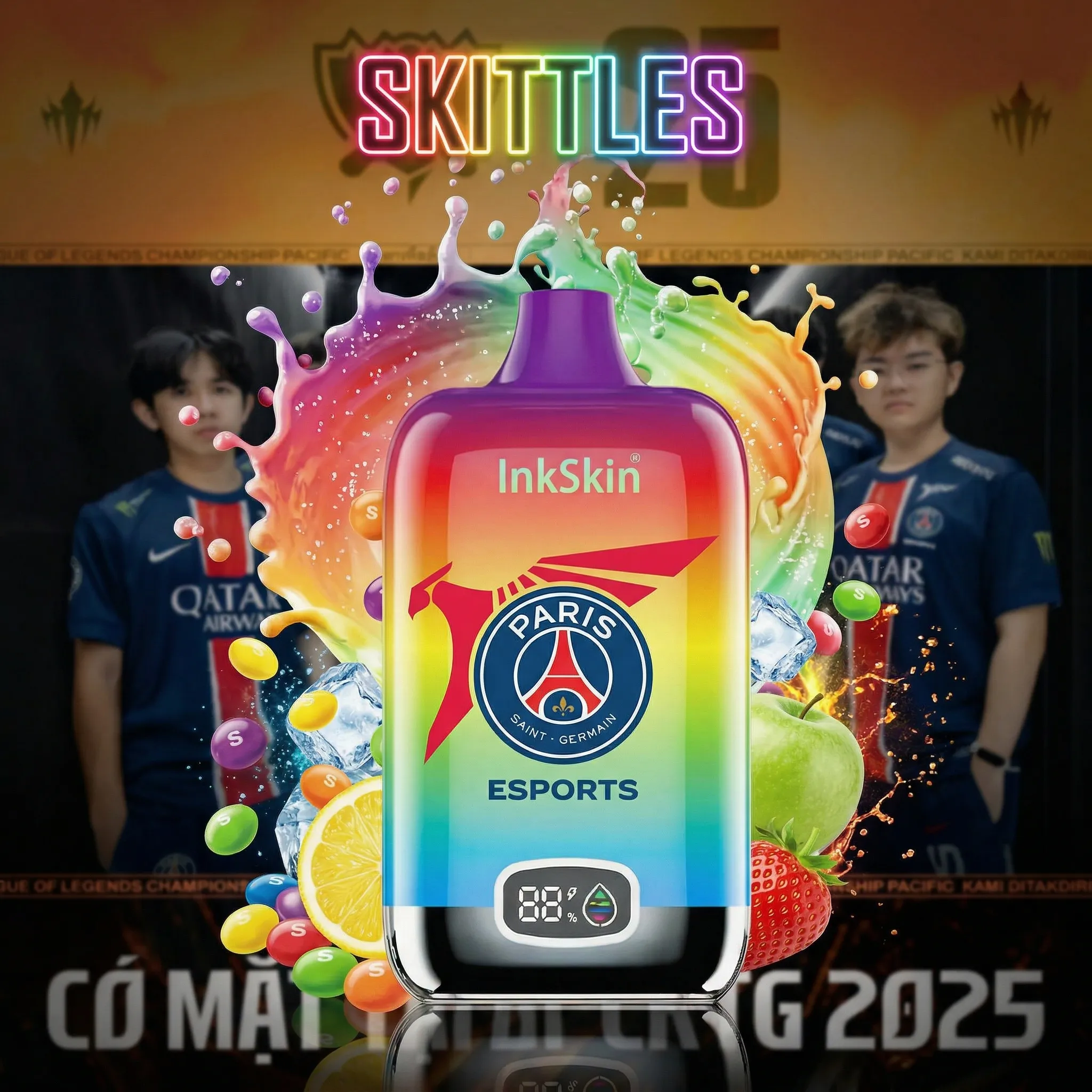 PSG team - ⭐InkSkin Digital Box 12000 Puffs - 10+ Flavour Choices 🍇🍉🍋