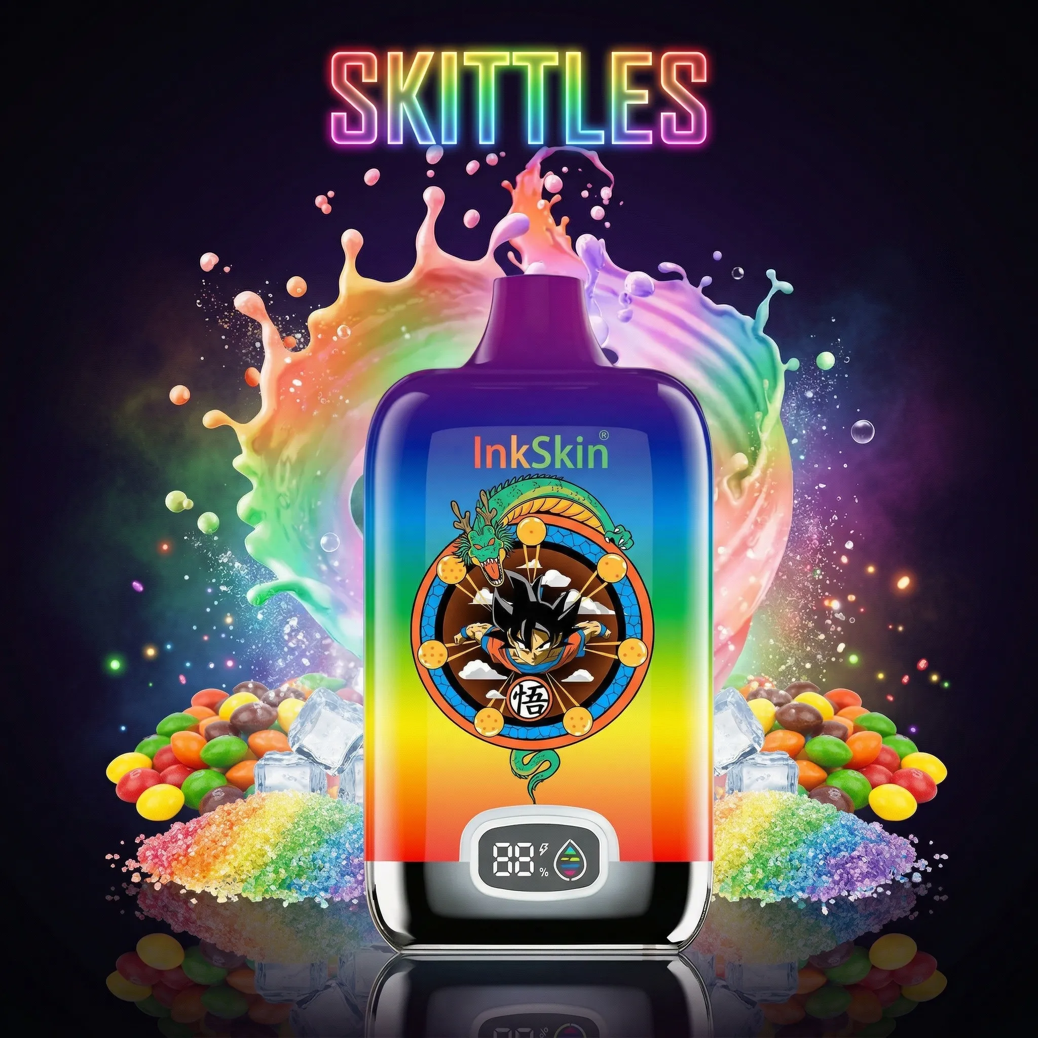 1 - ⭐InkSkin Digital Box 12000 Puffs - 10+ Flavour Choices 🍇🍉🍋