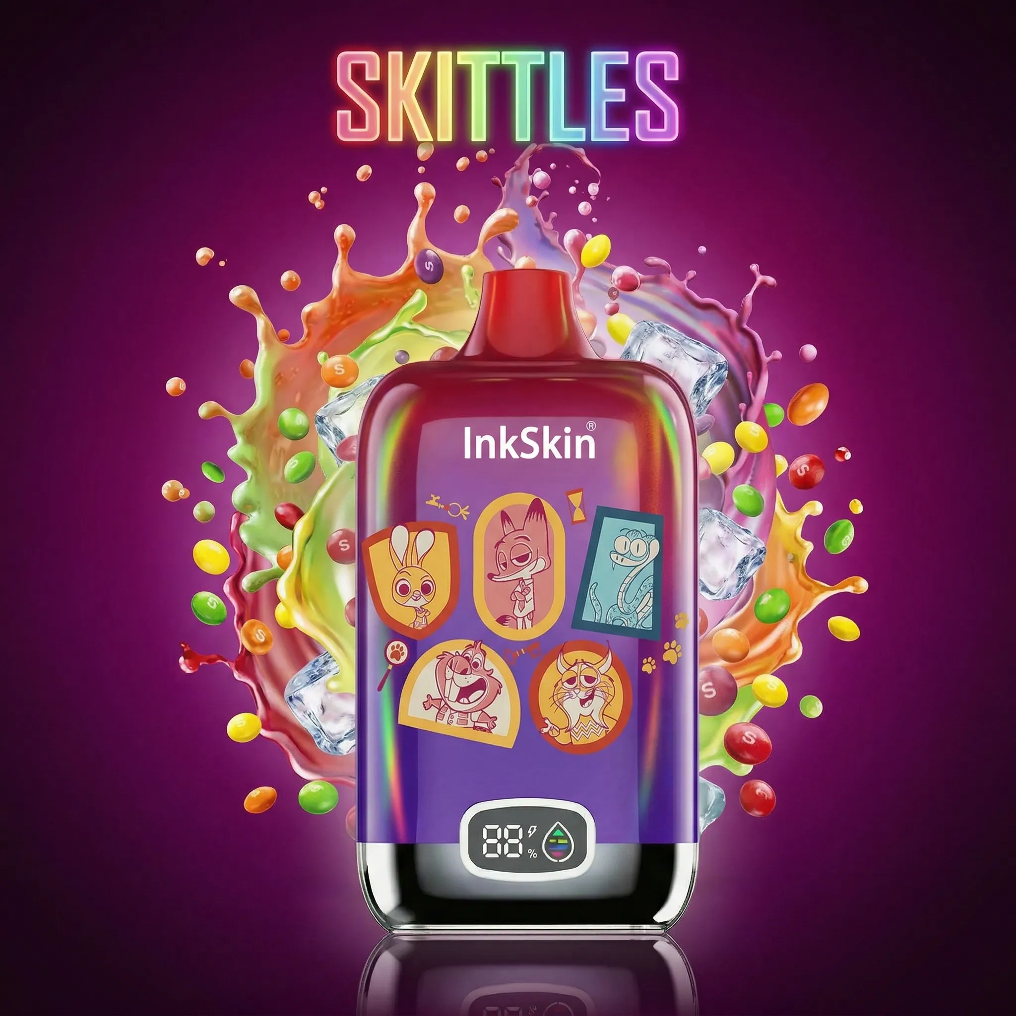 Zootopia - ⭐InkSkin Digital Box 12000 Puffs - 10+ Flavour Choices 🍇🍉🍋