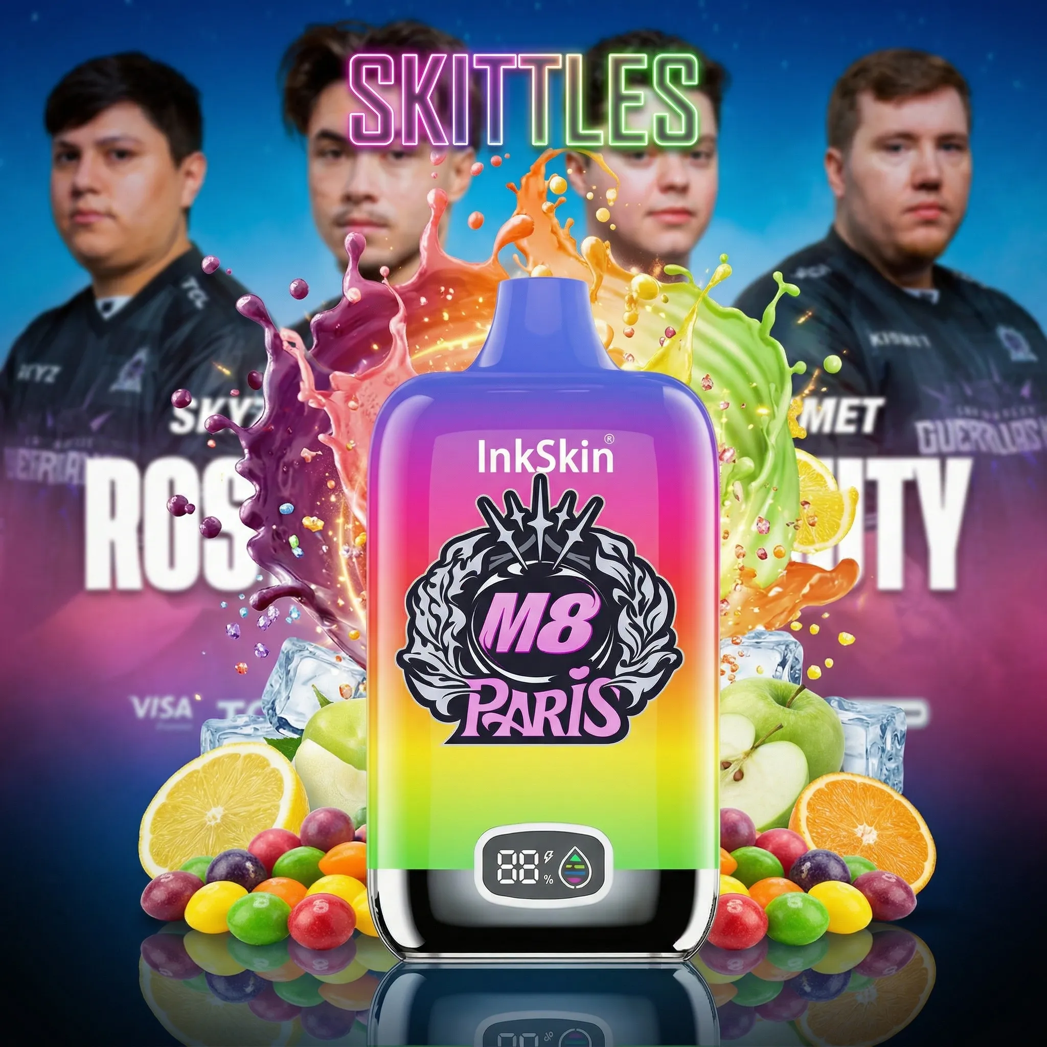 M8 team - ⭐InkSkin Digital Box 12000 Puffs - 10+ Flavour Choices 🍇🍉🍋