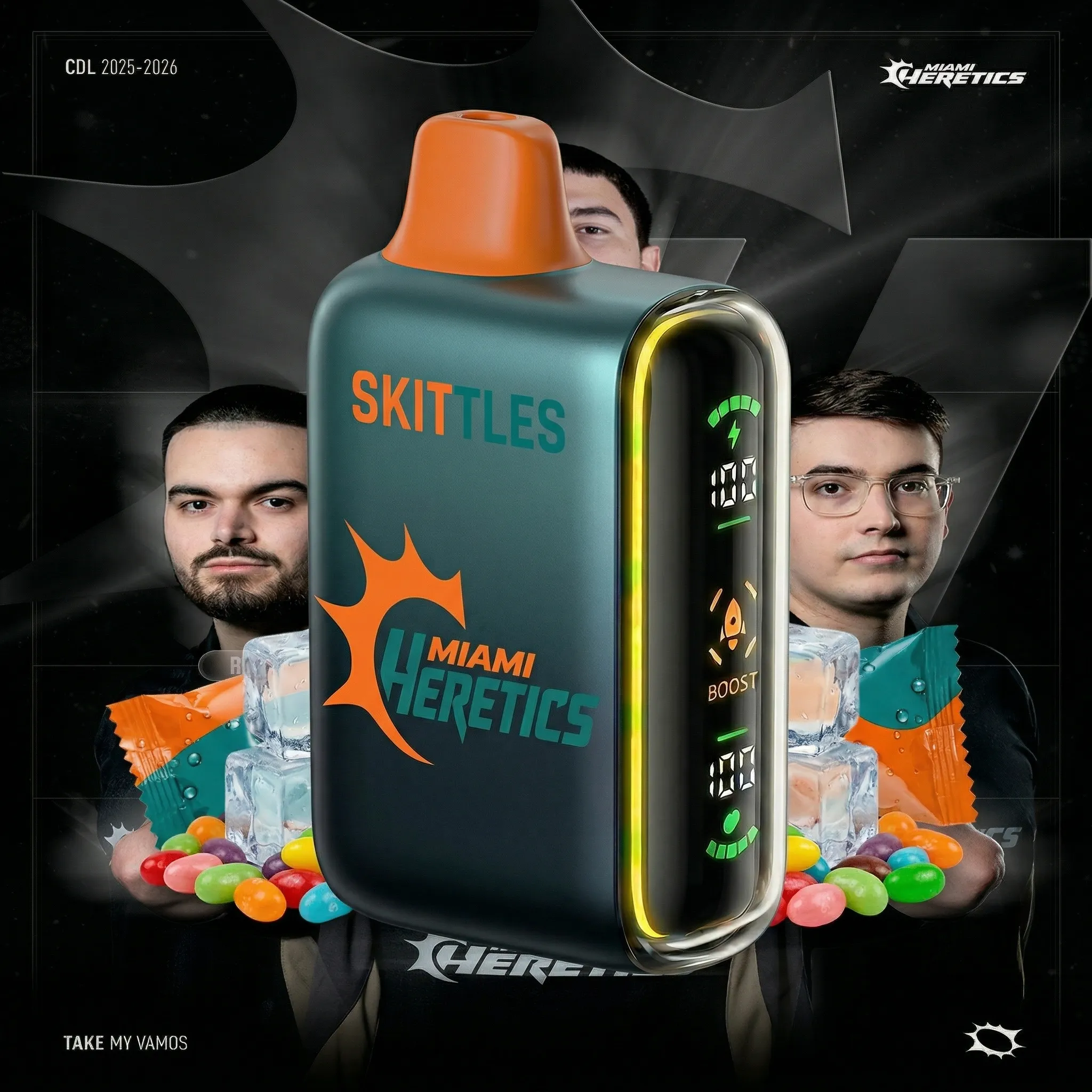 Miami Heretics team - 🔥InkSkin Pulse 15000 Puffs new - 10+ Flavour Choices 🍇🍉🍋