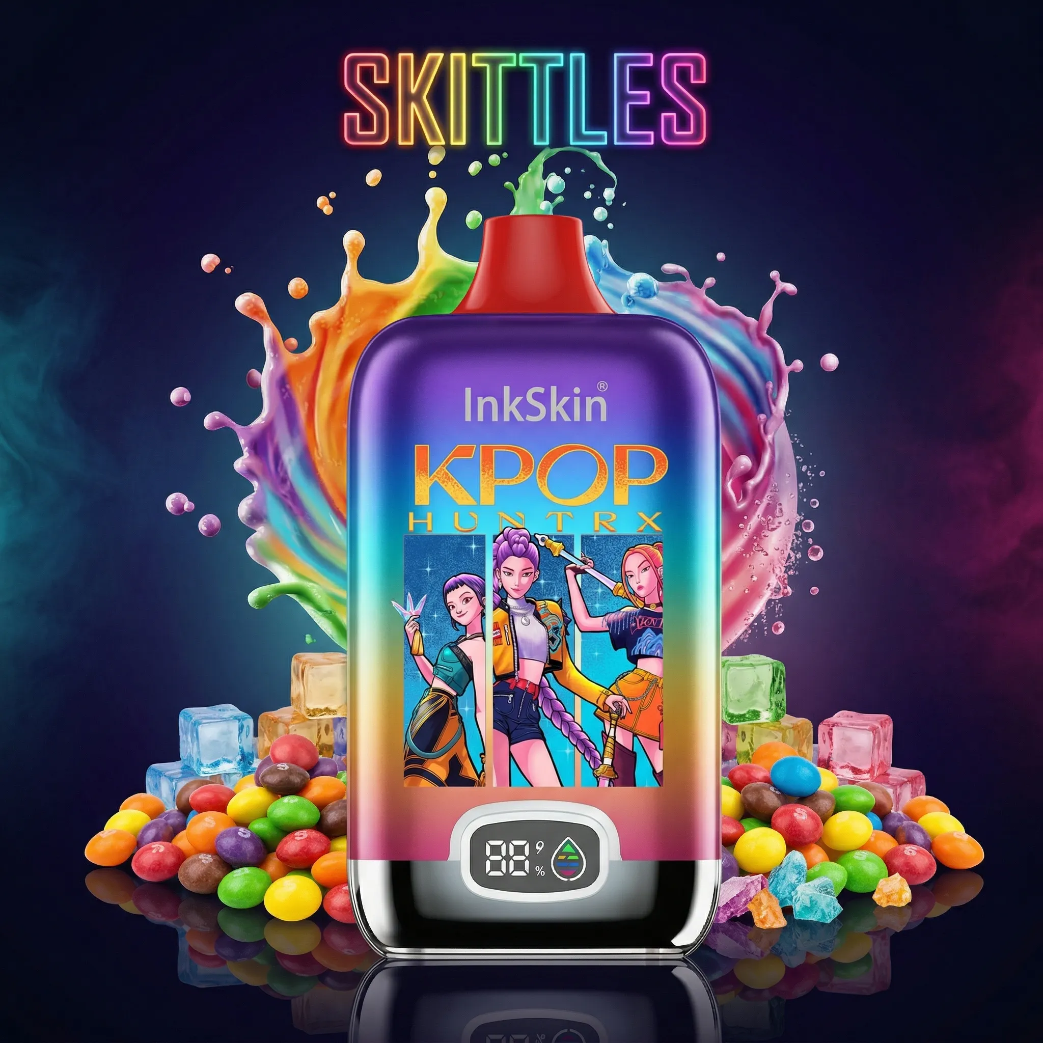 Kpop Huntrix - ⭐InkSkin Digital Box 12000 Puffs - 10+ Flavour Choices 🍇🍉🍋 Kpop Huntrix - ⭐InkSkin Digital Box 12000 Puffs - 10+ Flavour Choices 🍇🍉🍋