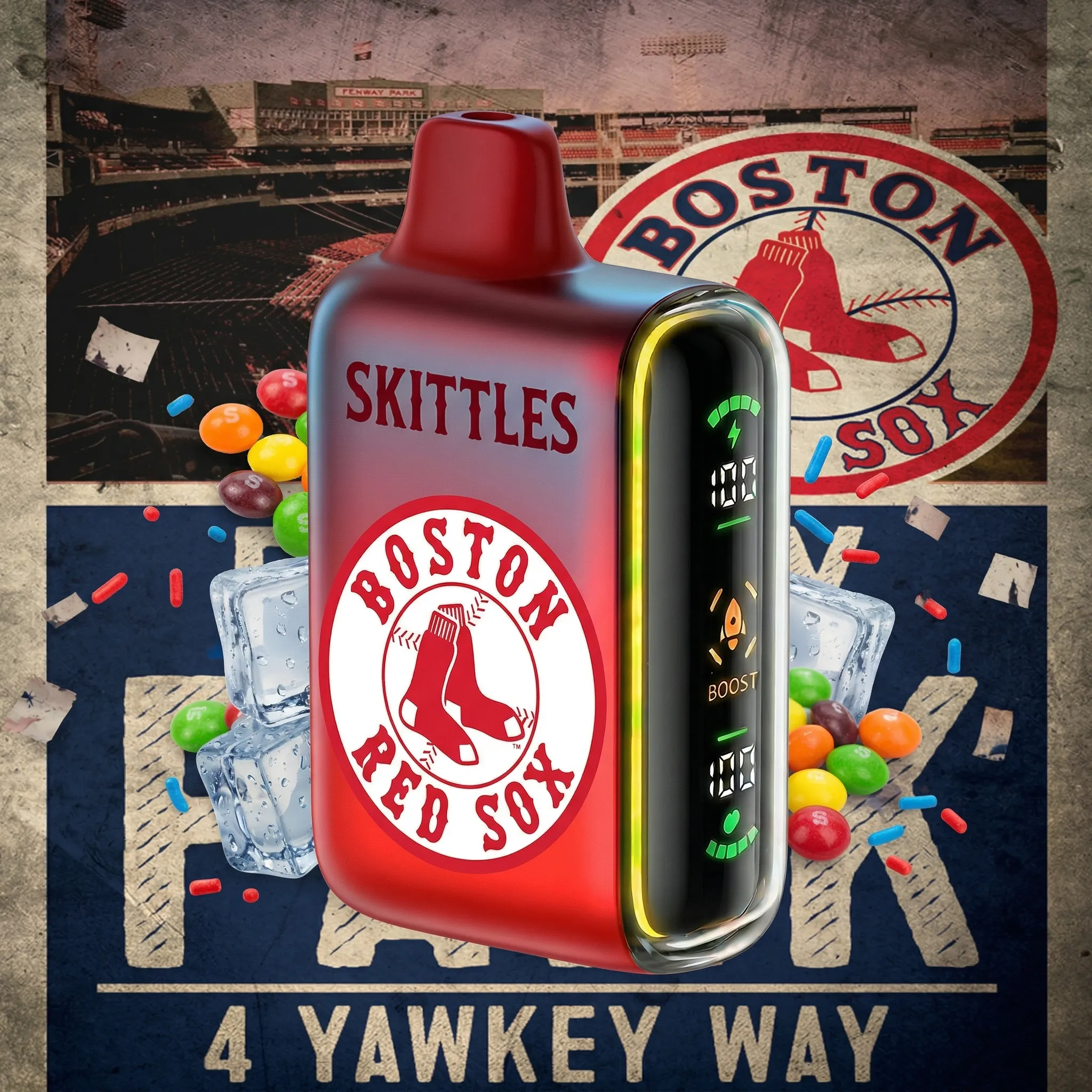 Boston Red Sox - 🔥InkSkin Pulse 15000 Puffs new - 10+ Flavour Choices 🍇🍉🍋
