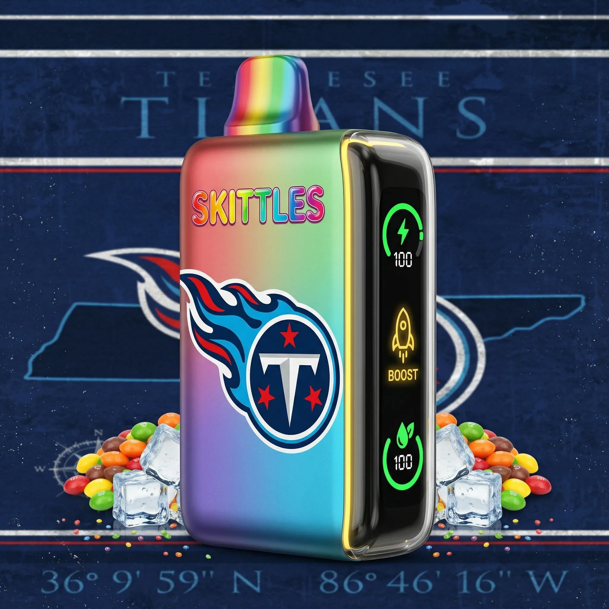 Tennessee Titans - 🔥InkSkin Pulse 15000 Puffs new - 10+ Flavour Choices 🍇🍉🍋