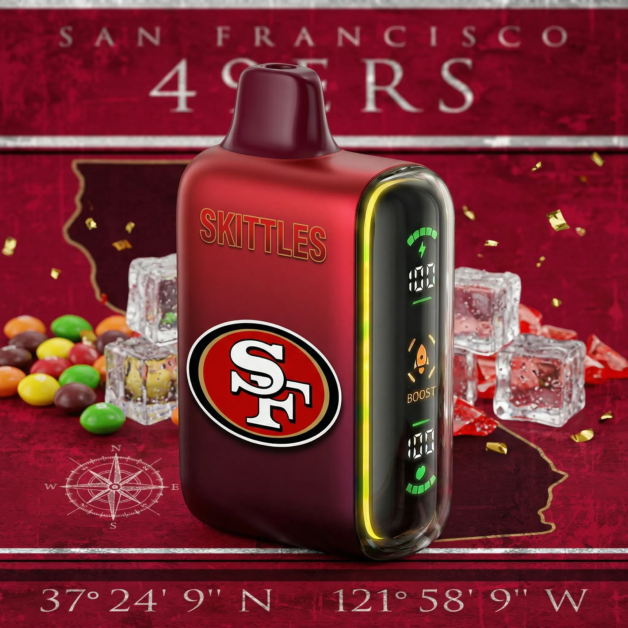 San Francisco 49ers - ๐ฅInkSkin Pulse 15000 Puffs new - 10+ Flavour Choices ๐๐๐ San Francisco 49ers - ๐ฅInkSkin Pulse 15000 Puffs new - 10+ Flavour Choices ๐๐๐