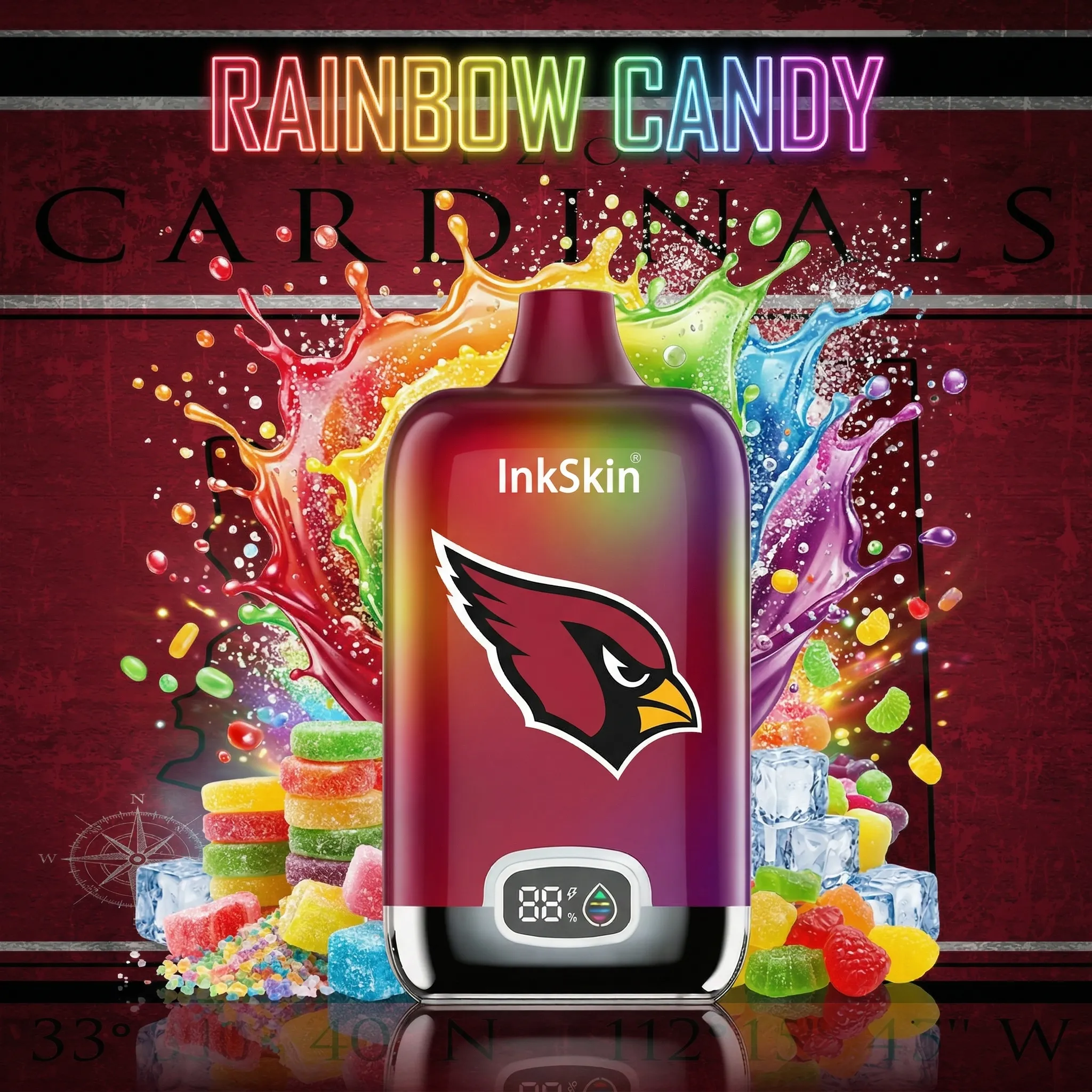 Arizona Cardinals - โญInkSkin Digital Box 12000 Puffs - 10+ Flavour Choices ๐๐๐ Arizona Cardinals - โญInkSkin Digital Box 12000 Puffs - 10+ Flavour Choices ๐๐๐