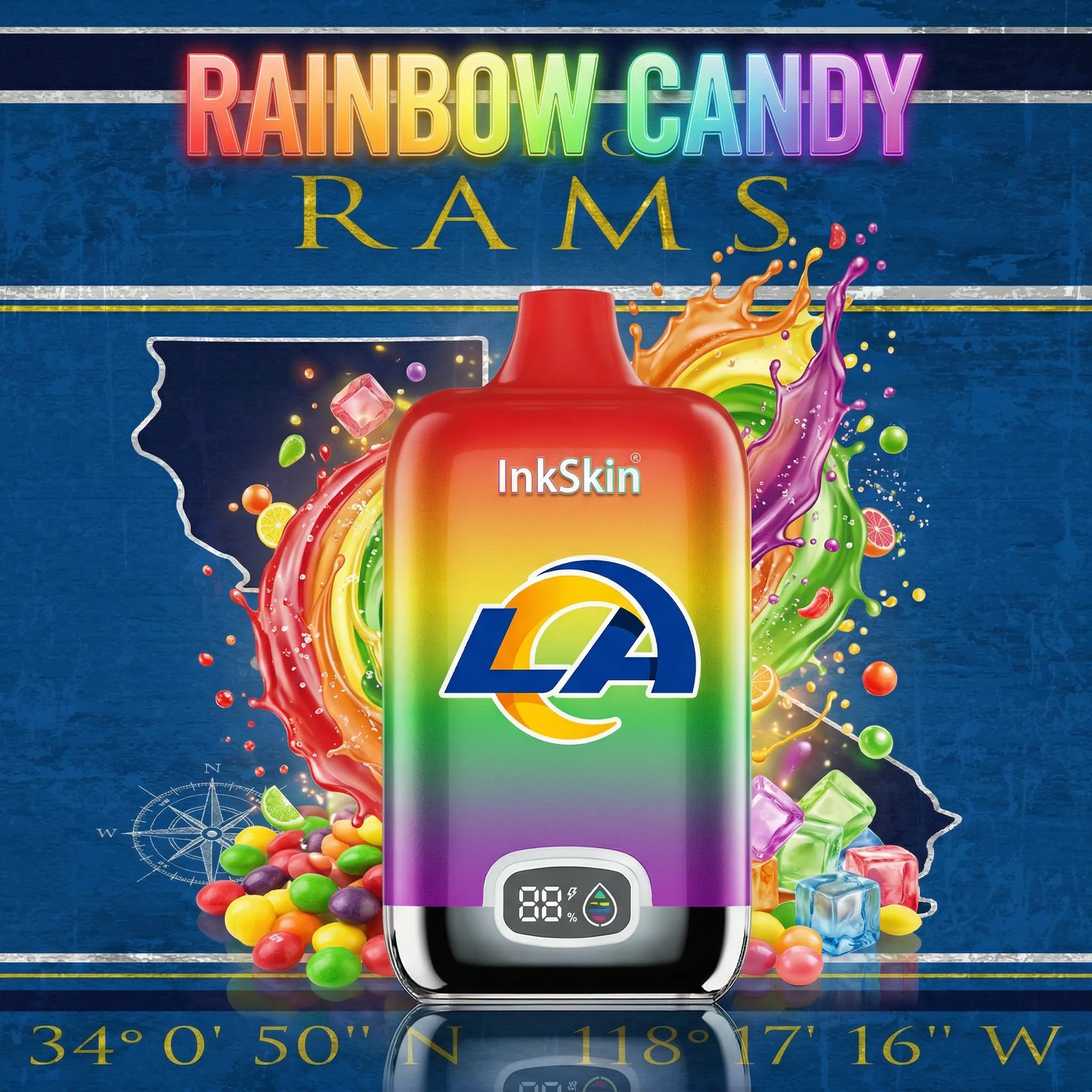 Los Angeles Rams - โญInkSkin Digital Box 12000 Puffs - 10+ Flavour Choices ๐๐๐ Los Angeles Rams - โญInkSkin Digital Box 12000 Puffs - 10+ Flavour Choices ๐๐๐