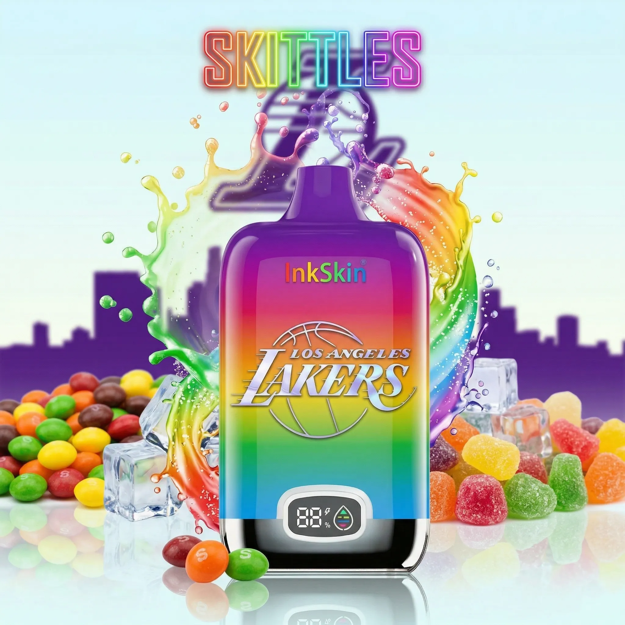 Lakers - ⭐InkSkin Digital Box 12000 Puffs - 10+ Flavour Choices 🍇🍉🍋