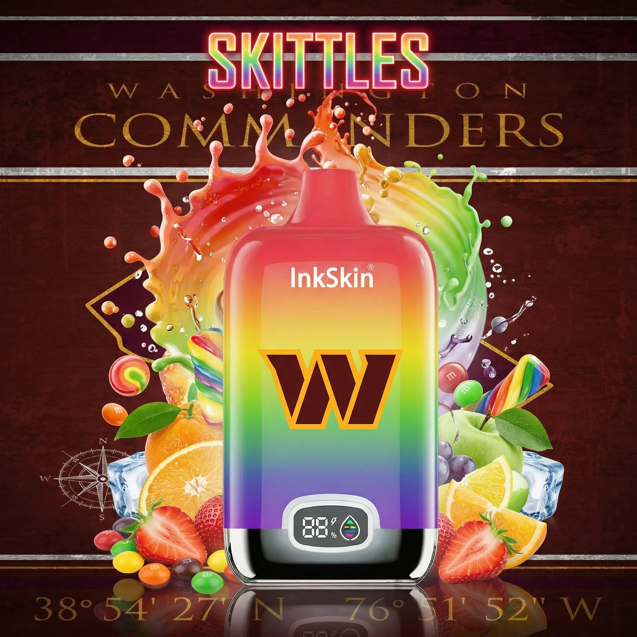 Washington Redskins - โญInkSkin Digital Box 12000 Puffs - 10+ Flavour Choices ๐๐๐ Washington Redskins - โญInkSkin Digital Box 12000 Puffs - 10+ Flavour Choices ๐๐๐