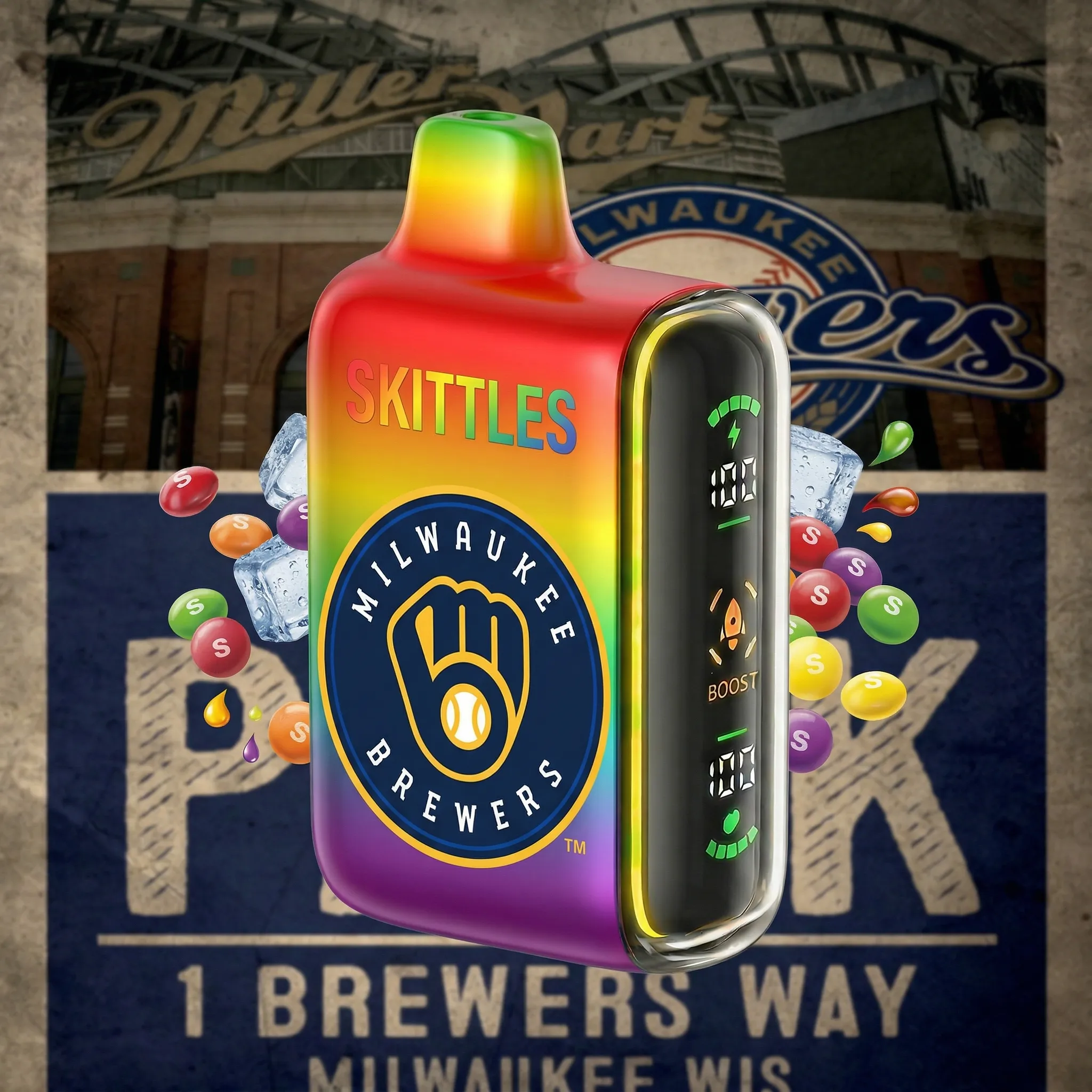 Milwaukee Brewers - 🔥InkSkin Pulse 15000 Puffs new - 10+ Flavour Choices 🍇🍉🍋
