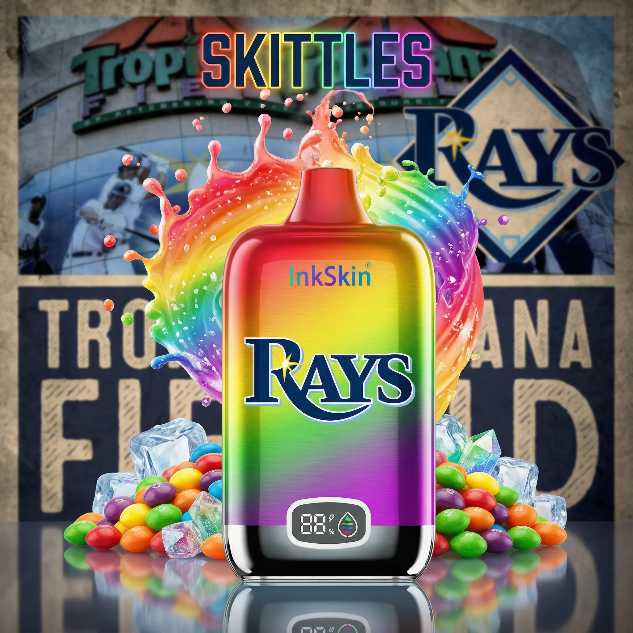 Tampa Bay Rays - ⭐InkSkin Digital Box 12000 Puffs - 10+ Flavour Choices 🍇🍉🍋