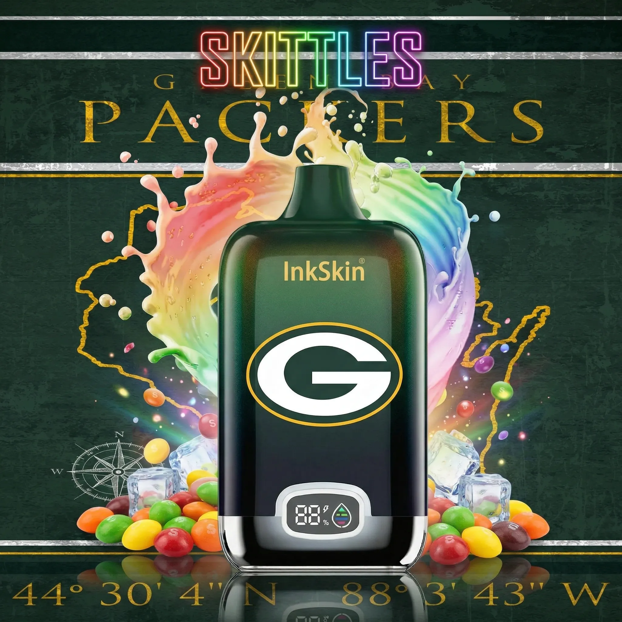 Green Bay Packers - โญInkSkin Digital Box 12000 Puffs - 10+ Flavour Choices ๐๐๐ Green Bay Packers - โญInkSkin Digital Box 12000 Puffs - 10+ Flavour Choices ๐๐๐
