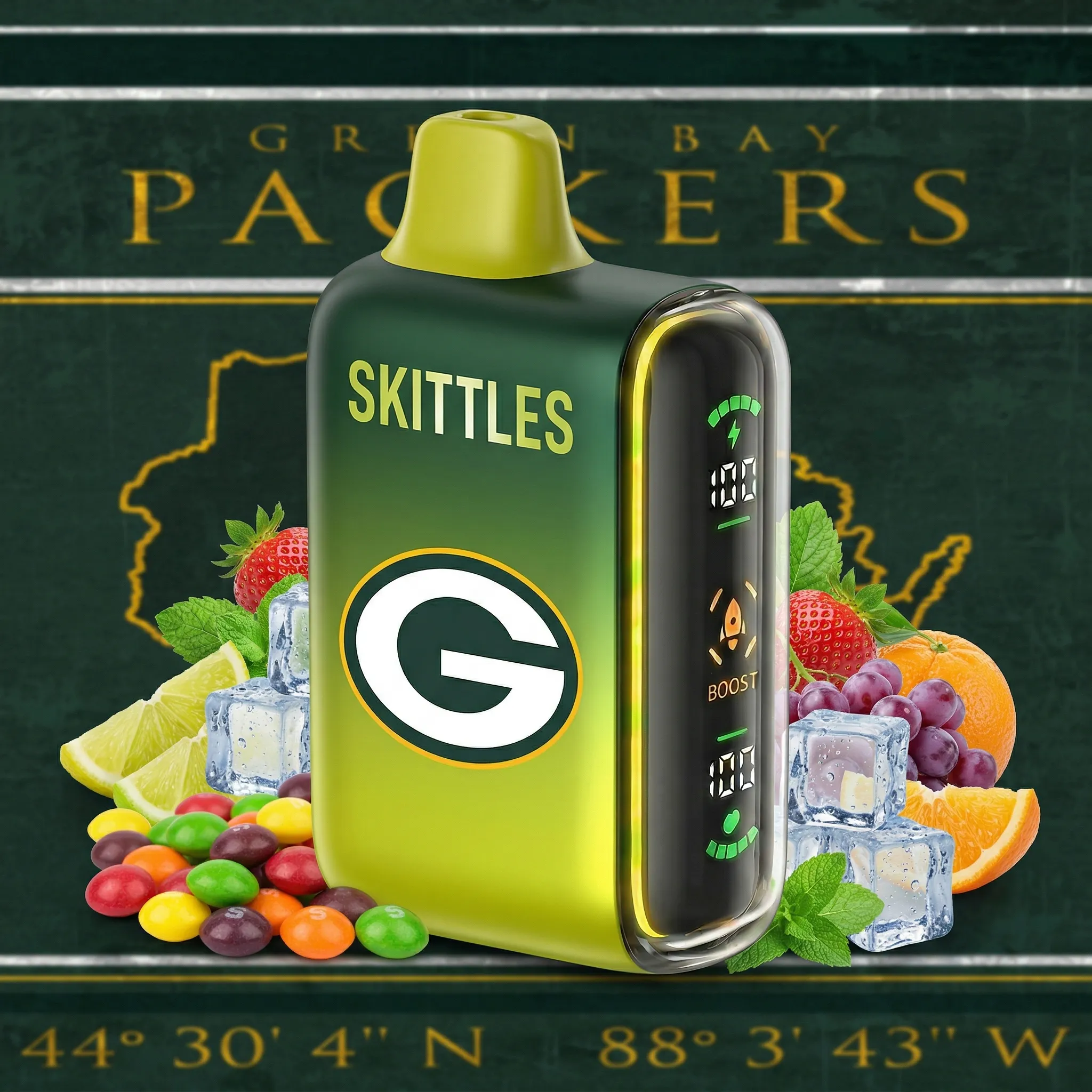Green Bay Packers - ๐ฅInkSkin Pulse 15000 Puffs new - 10+ Flavour Choices ๐๐๐ Green Bay Packers - ๐ฅInkSkin Pulse 15000 Puffs new - 10+ Flavour Choices ๐๐๐