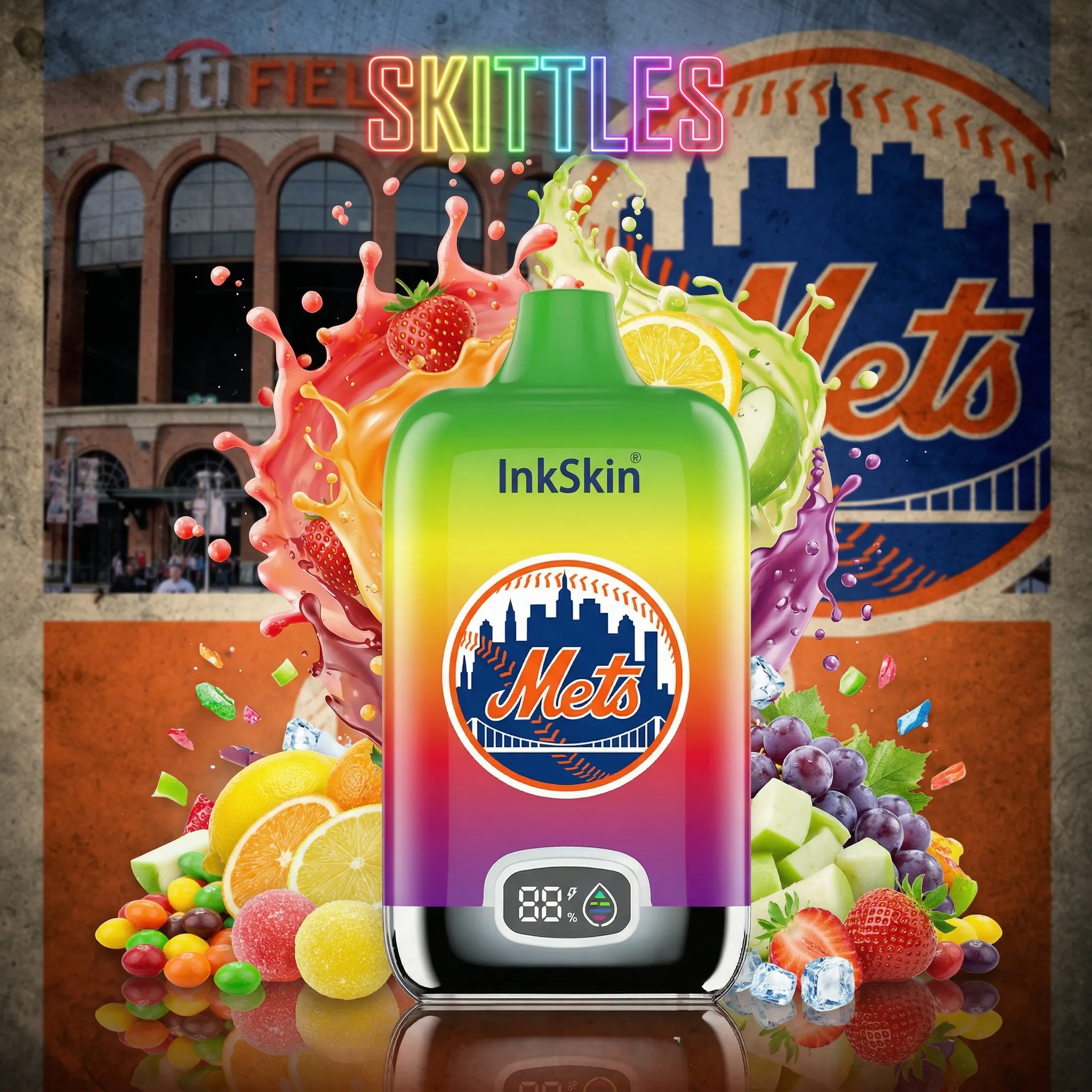 New York Mets - โญInkSkin Digital Box 12000 Puffs - 10+ Flavour Choices ๐๐๐ New York Mets - โญInkSkin Digital Box 12000 Puffs - 10+ Flavour Choices ๐๐๐
