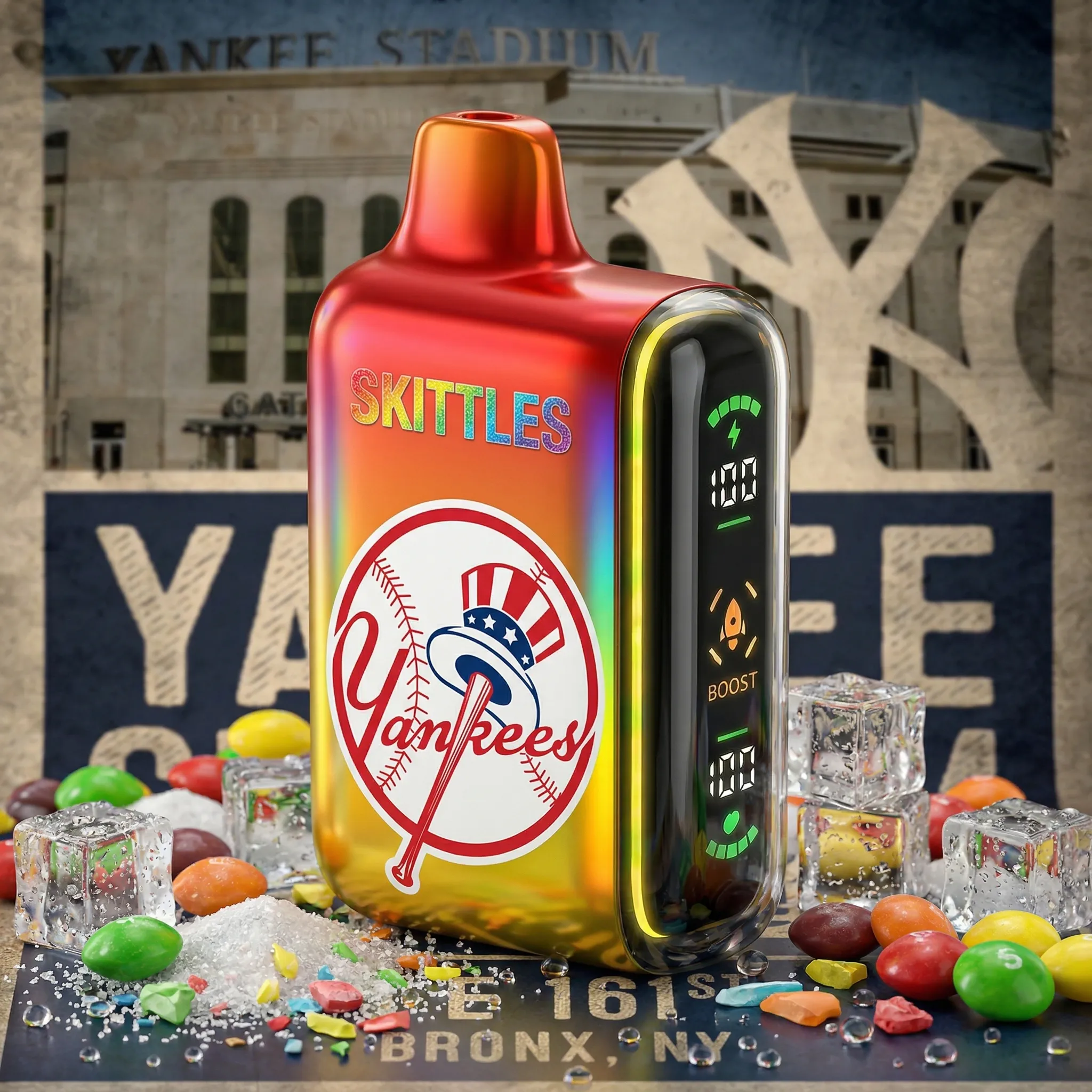 New York Yankees - 🔥InkSkin Pulse 15000 Puffs new - 10+ Flavour Choices 🍇🍉🍋