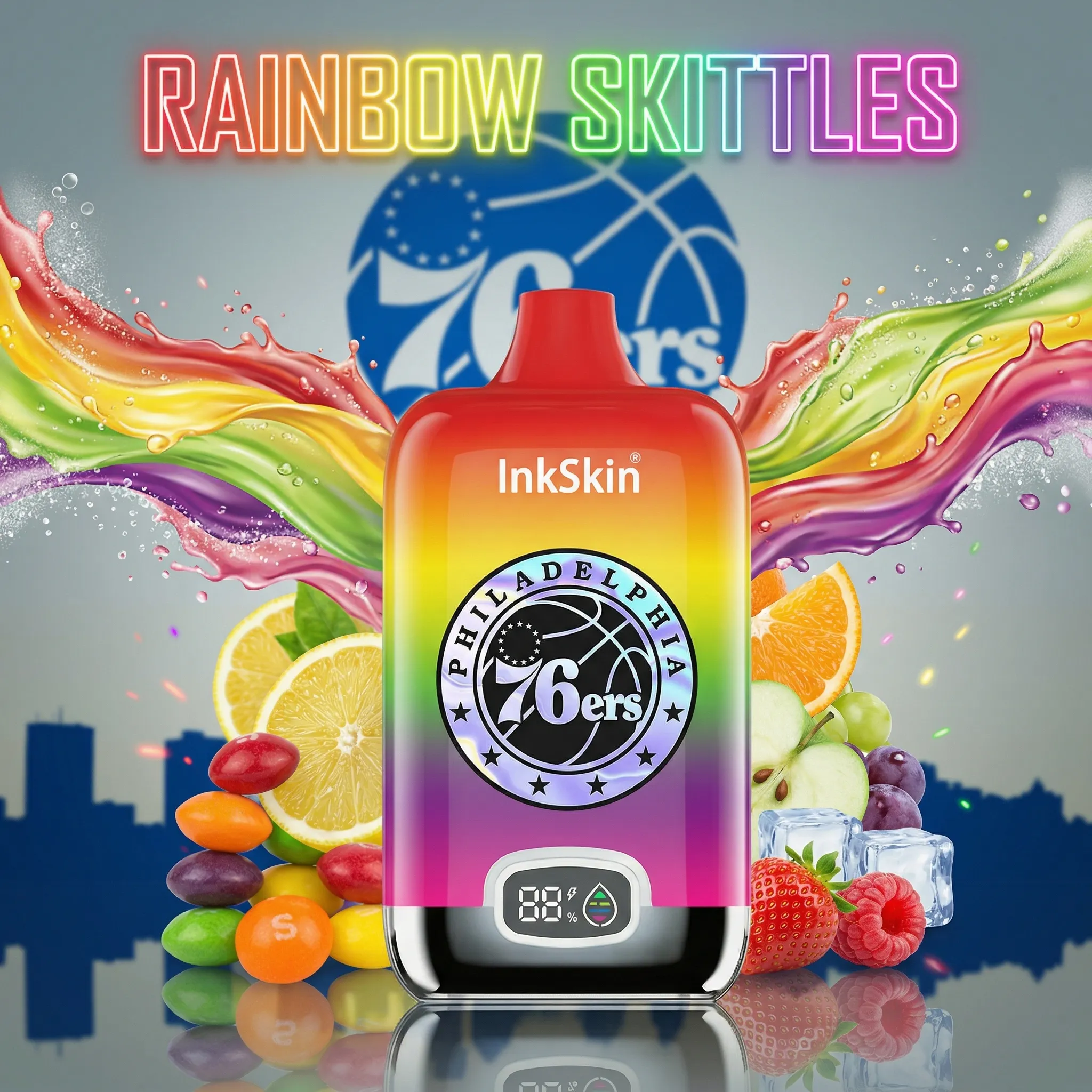 76ers - ⭐InkSkin Digital Box 12000 Puffs - 10+ Flavour Choices 🍇🍉🍋