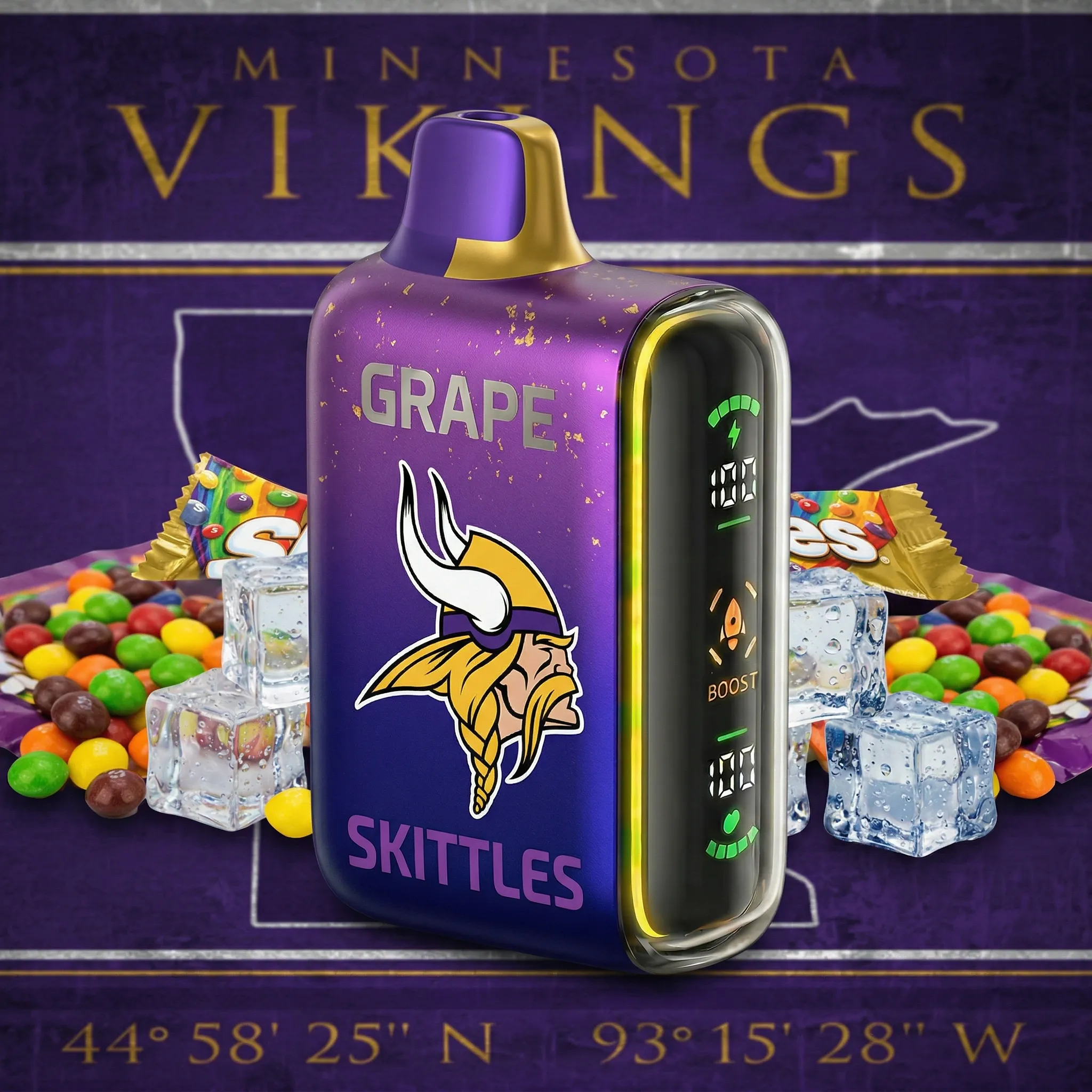 Minnesota Vikings - ๐ฅInkSkin Pulse 15000 Puffs new - 10+ Flavour Choices ๐๐๐ Minnesota Vikings - ๐ฅInkSkin Pulse 15000 Puffs new - 10+ Flavour Choices ๐๐๐
