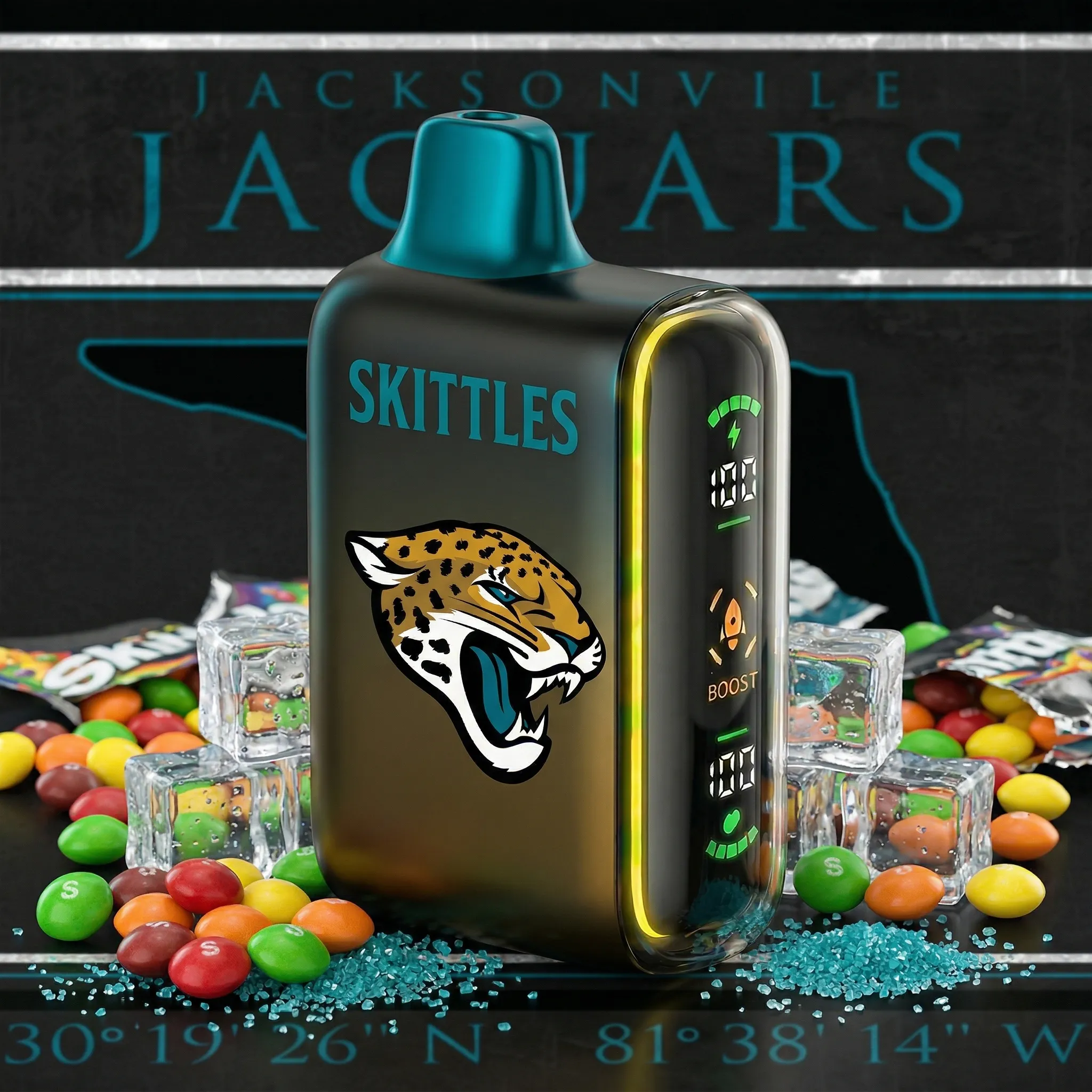 Jacksonville Jaguars - 🔥InkSkin Pulse 15000 Puffs new - 10+ Flavour Choices 🍇🍉🍋