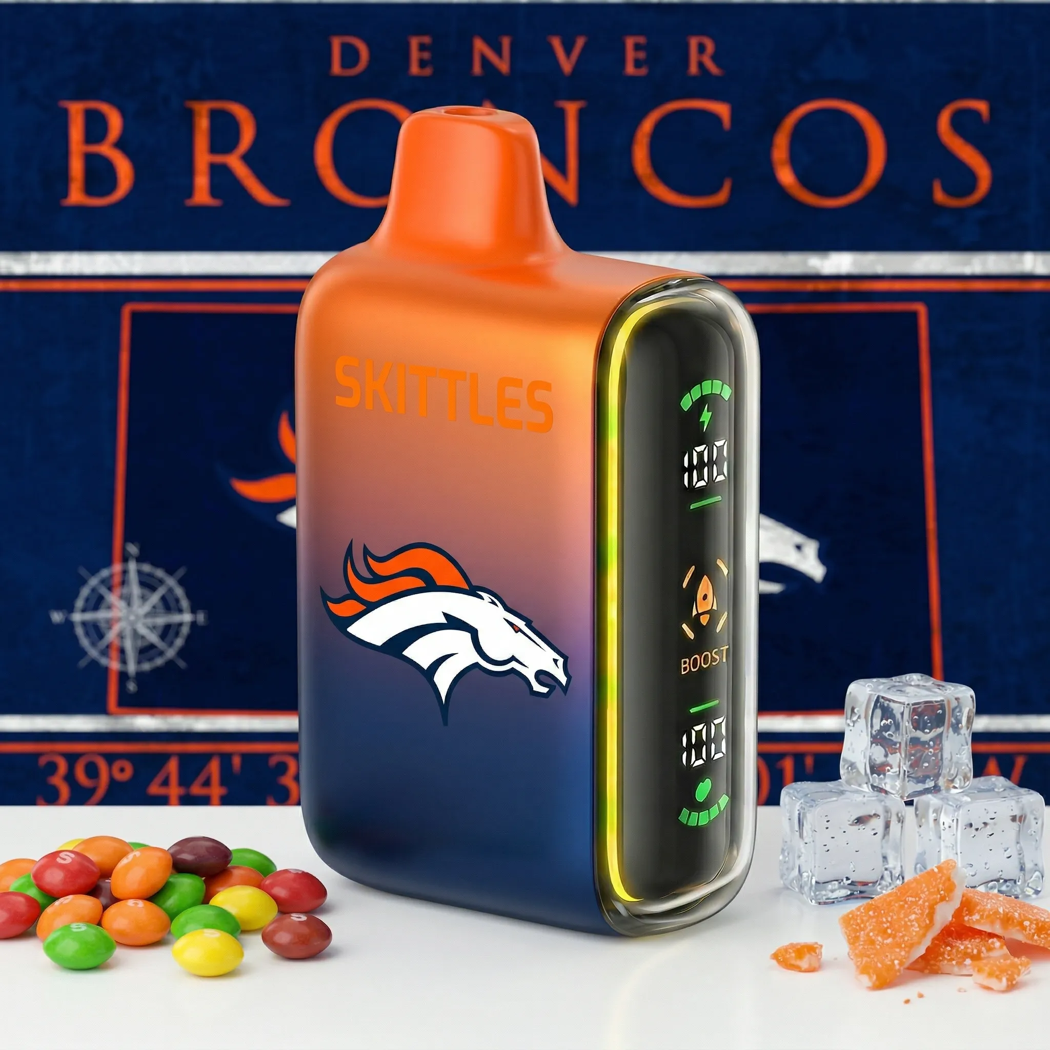 Denver Broncos - 🔥InkSkin Pulse 15000 Puffs new - 10+ Flavour Choices 🍇🍉🍋