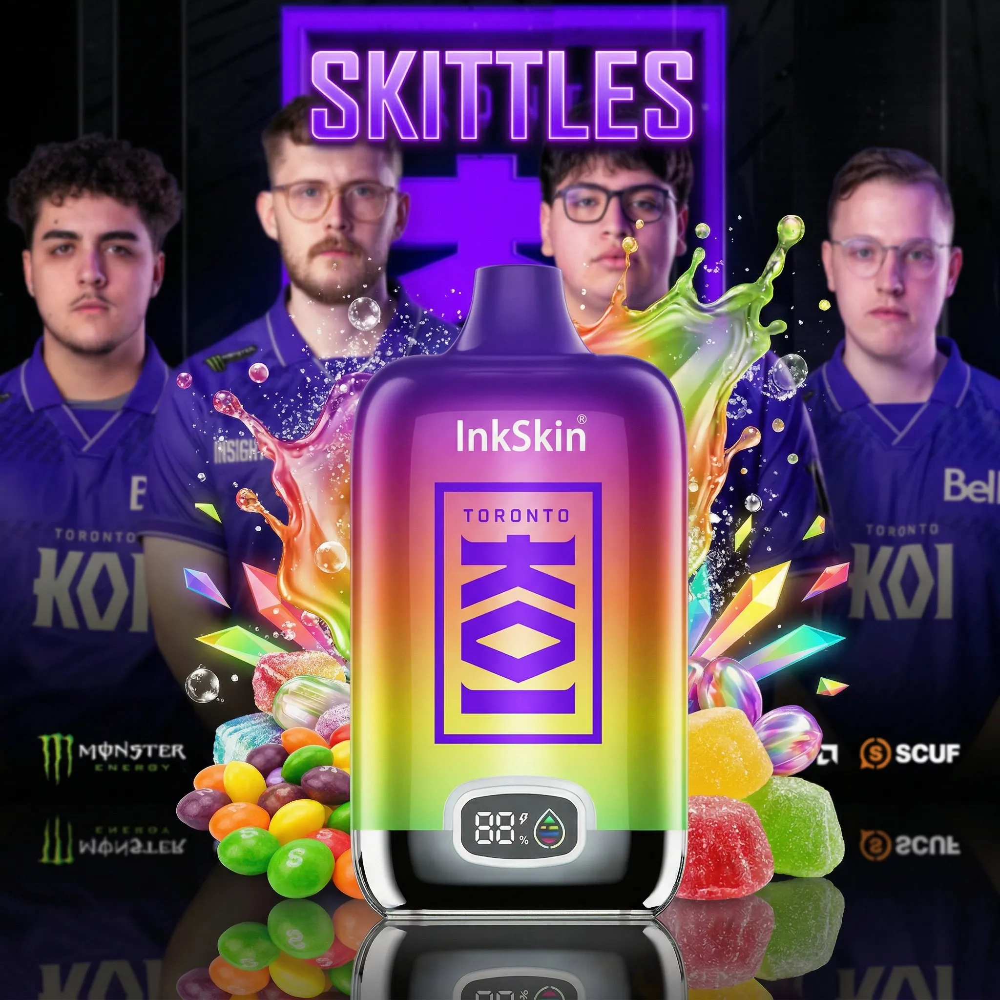 Toronto KOI team - ⭐InkSkin Digital Box 12000 Puffs - 10+ Flavour Choices 🍇🍉🍋